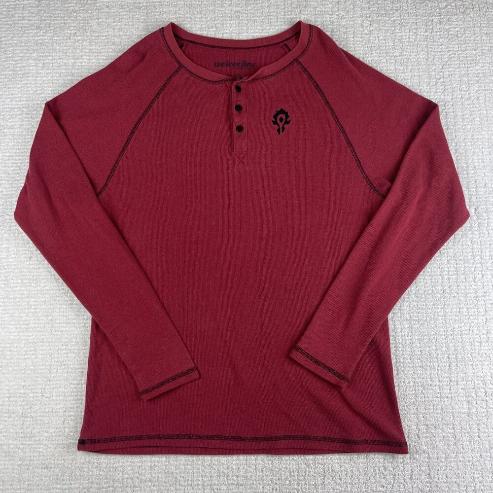 World of Warcraft 2016 We Love Fine Blizzard Red Long sleeve shirt